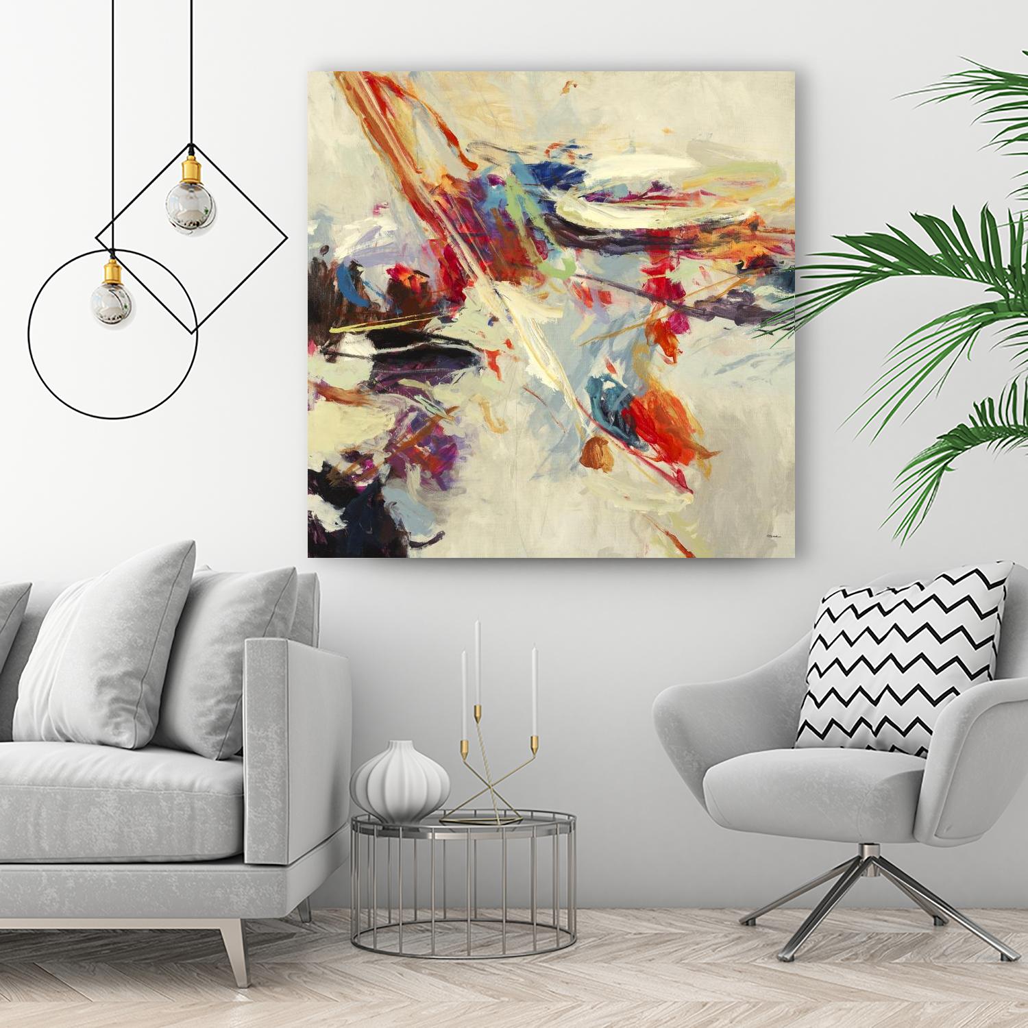 Positive Energy I by Randy Hibberd on GIANT ART - beige abstract