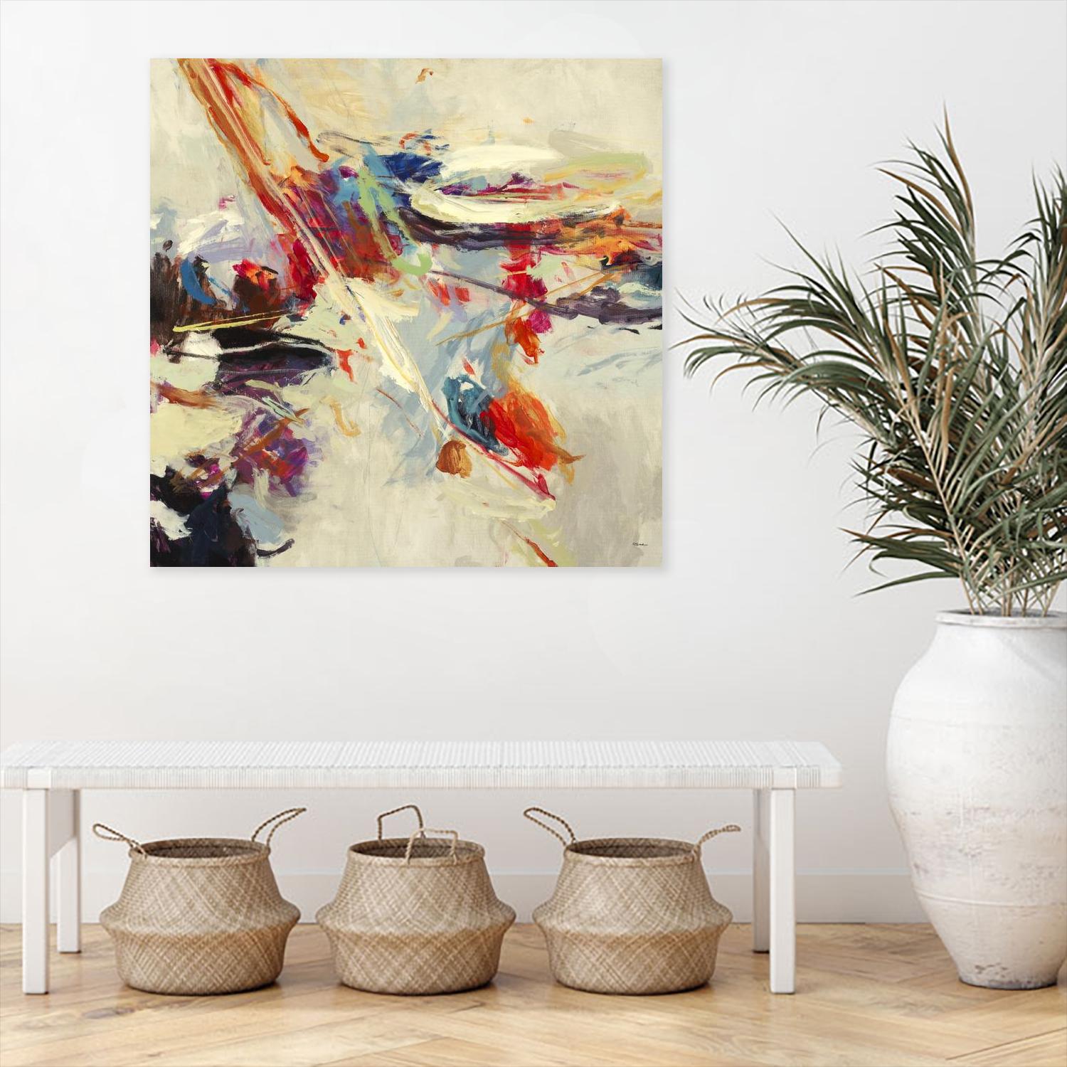 Positive Energy I by Randy Hibberd on GIANT ART - beige abstract