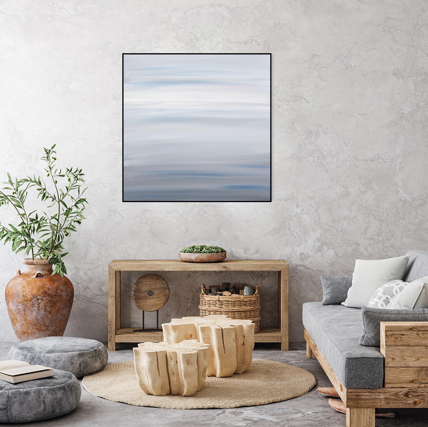 Blue Stripes by Corrie LaVelle on GIANT ART - white abstract