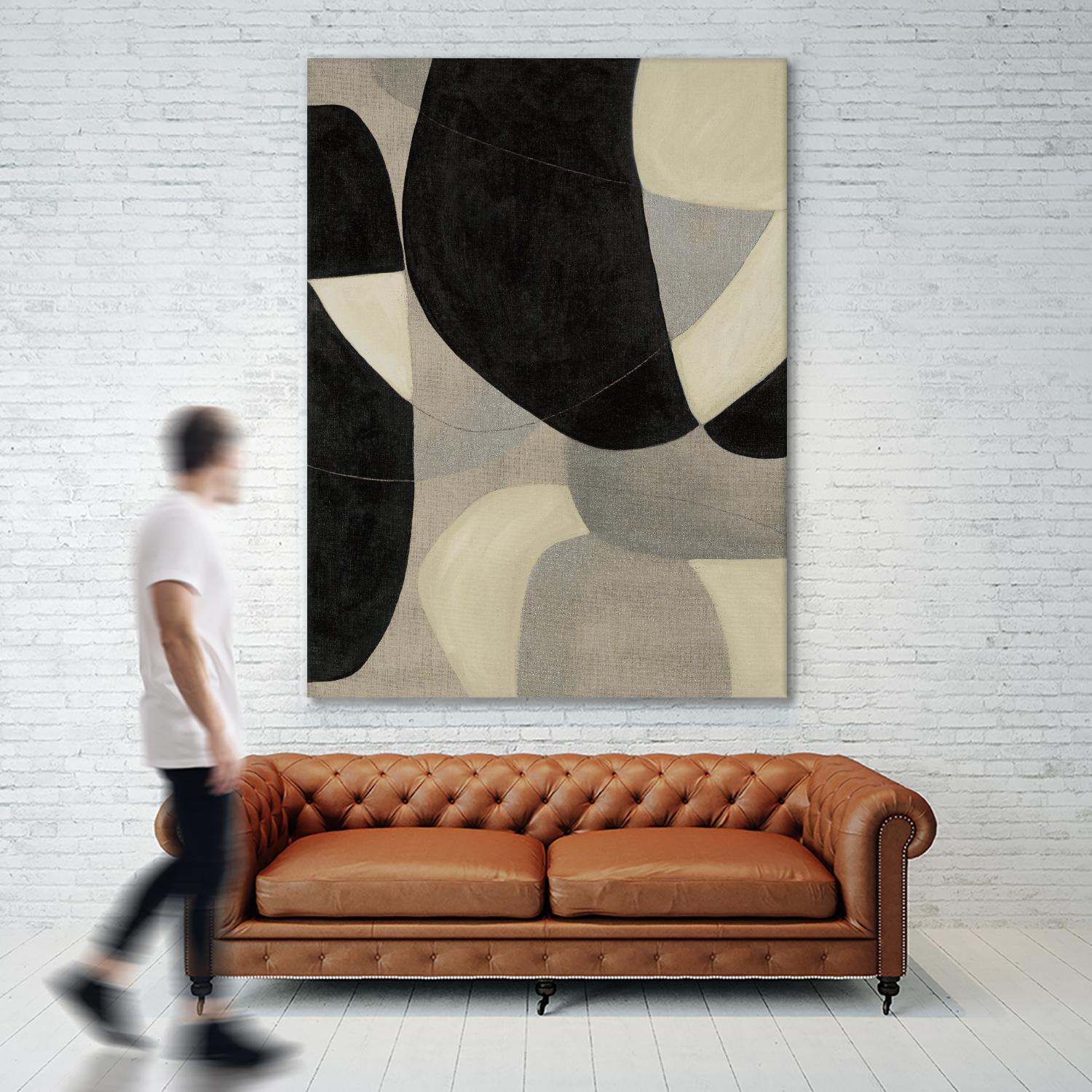 Gravity IV by Kippi Leonard on GIANT ART - blacks organic shapes