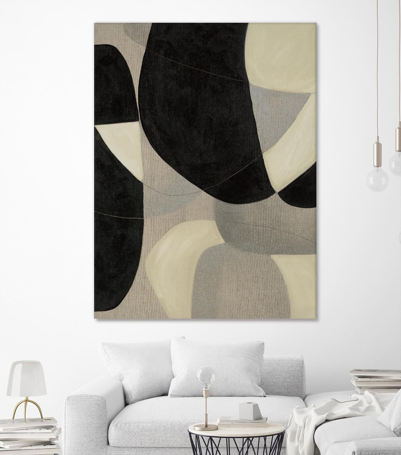 Gravity IV by Kippi Leonard on GIANT ART - blacks organic shapes