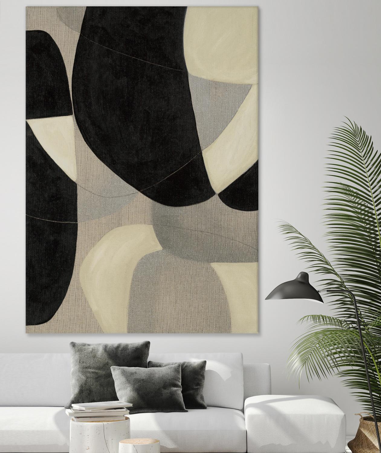 Gravity IV by Kippi Leonard on GIANT ART - blacks organic shapes