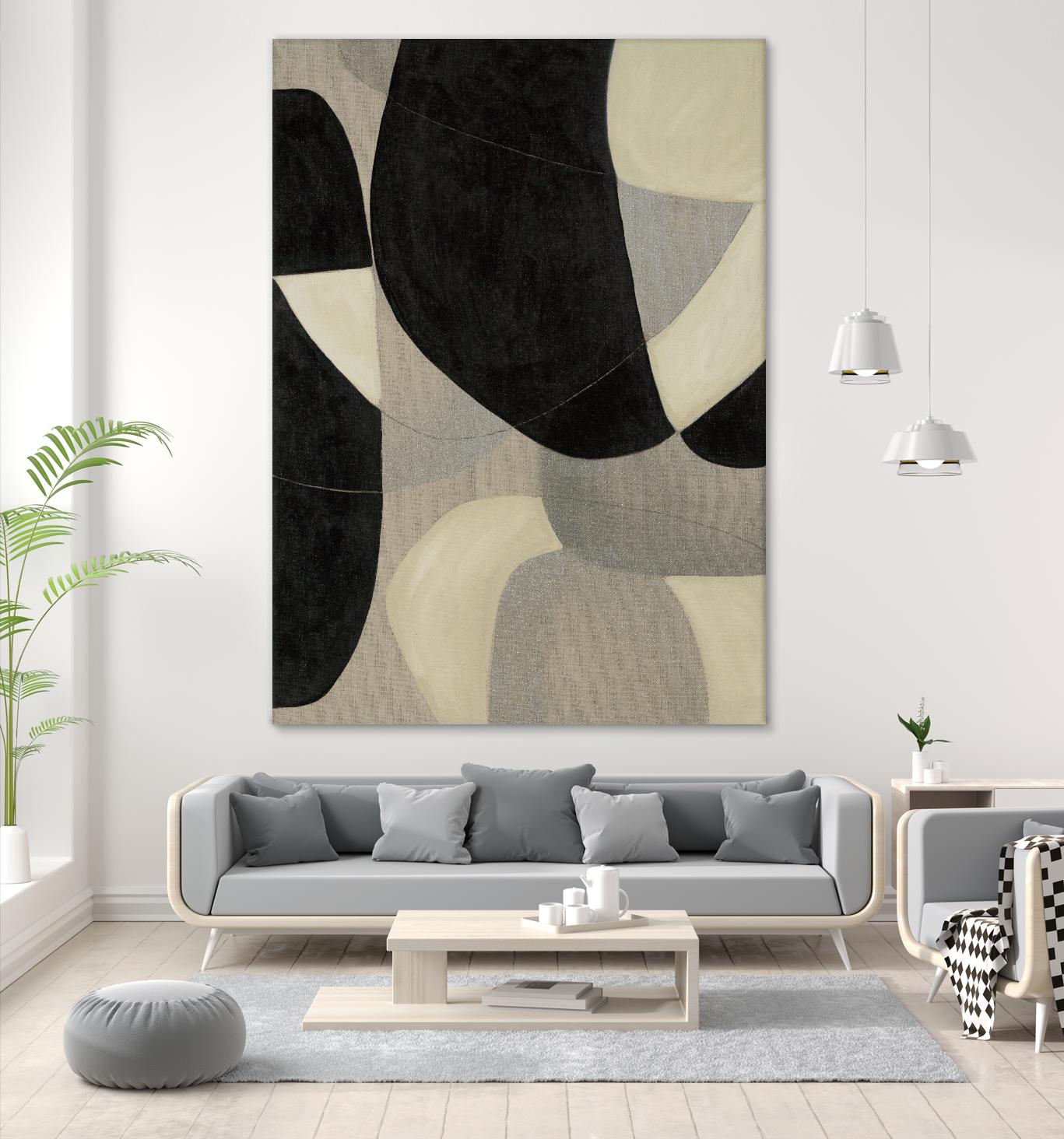 Gravity IV by Kippi Leonard on GIANT ART - blacks organic shapes