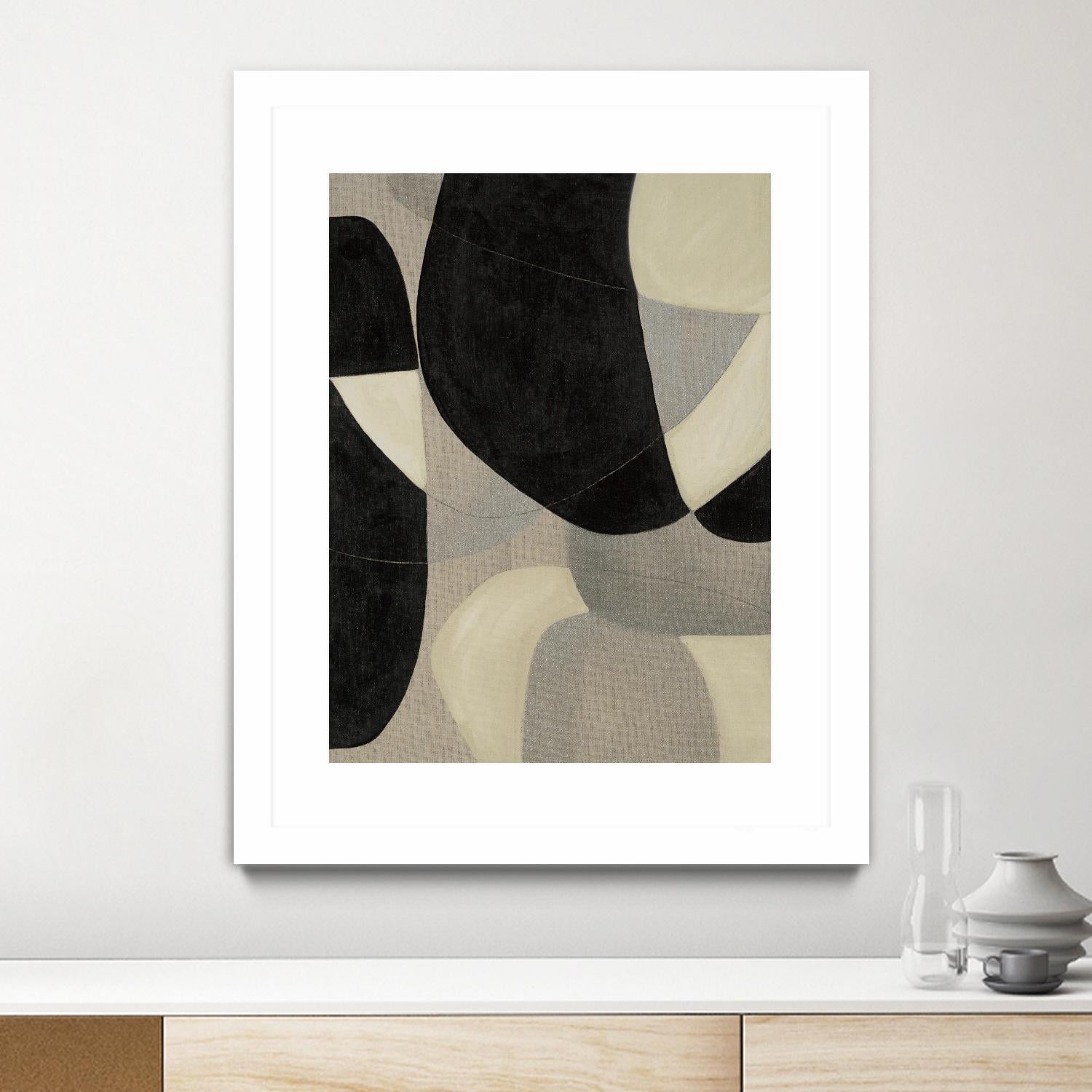 Gravity IV by Kippi Leonard on GIANT ART - blacks organic shapes