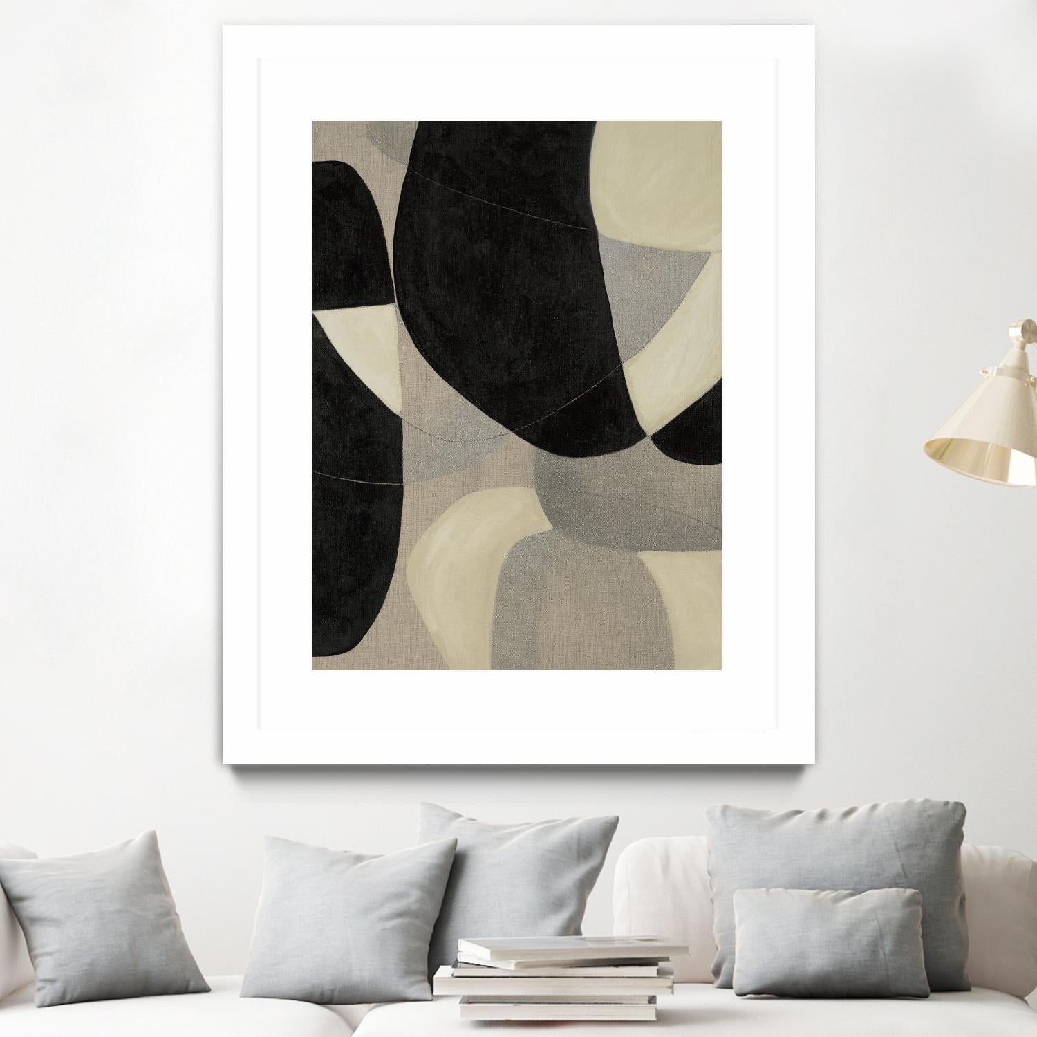 Gravity IV by Kippi Leonard on GIANT ART - blacks organic shapes