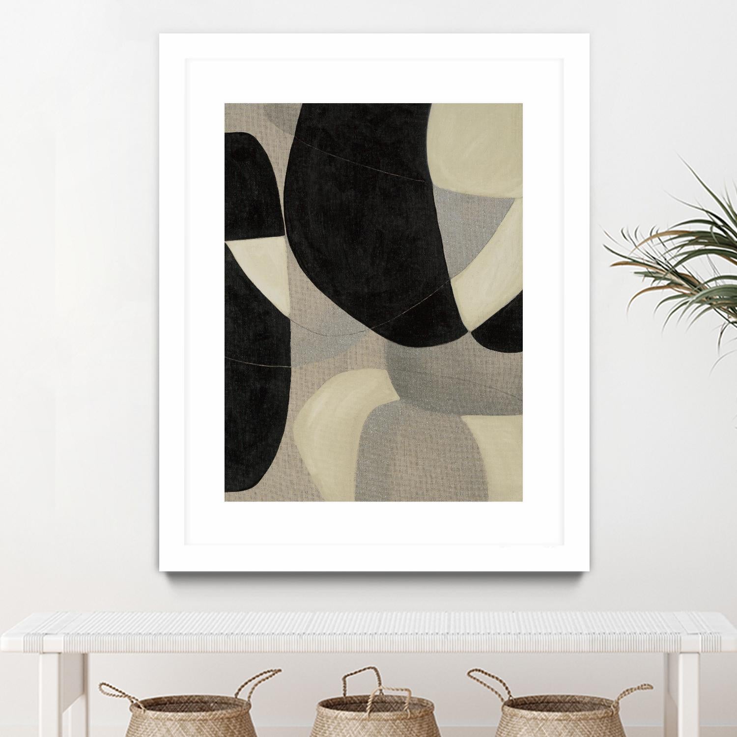Gravity IV by Kippi Leonard on GIANT ART - blacks organic shapes