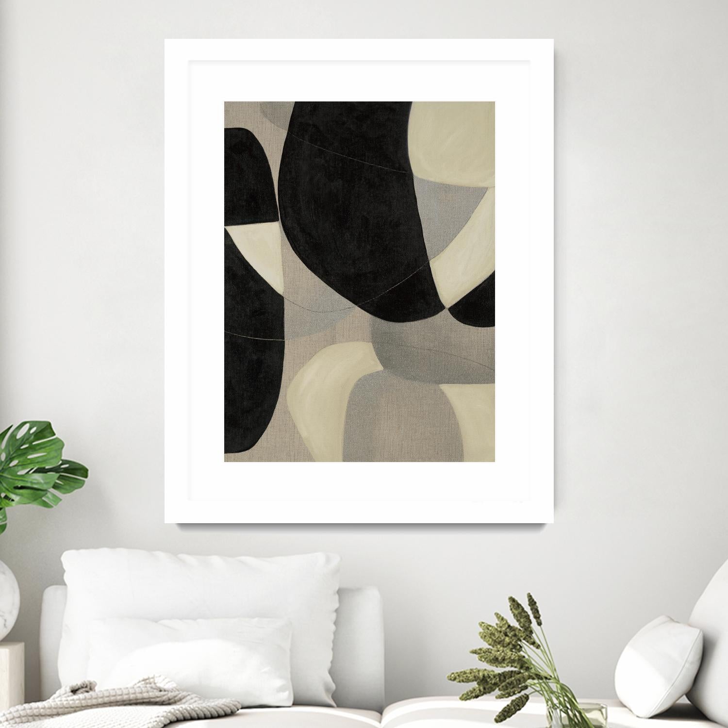 Gravity IV by Kippi Leonard on GIANT ART - blacks organic shapes