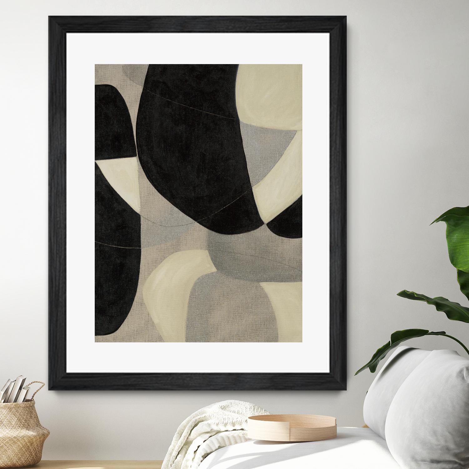 Gravity IV by Kippi Leonard on GIANT ART - blacks organic shapes