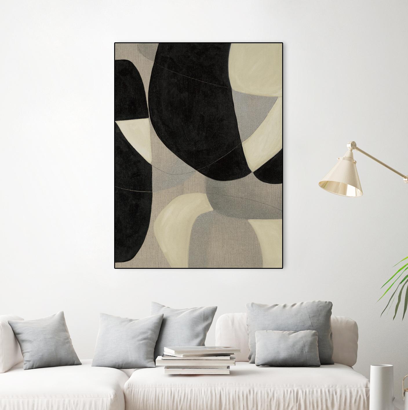 Gravity IV by Kippi Leonard on GIANT ART - blacks organic shapes