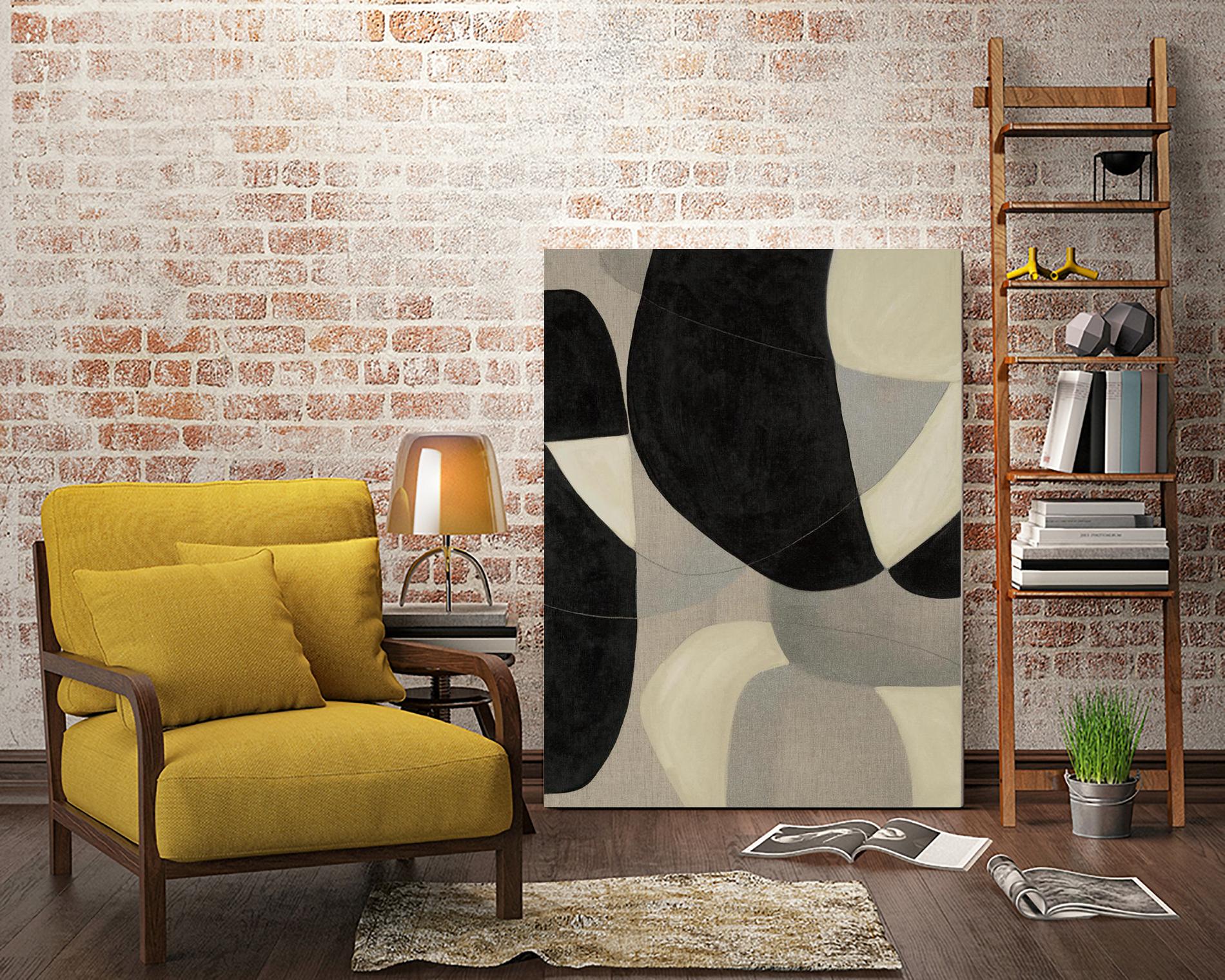 Gravity IV by Kippi Leonard on GIANT ART - blacks organic shapes