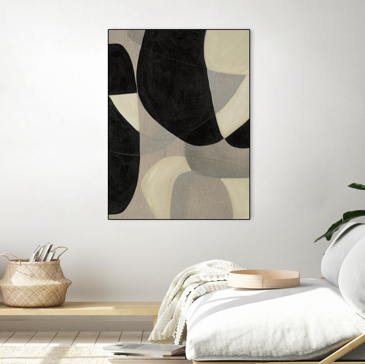 Gravity IV by Kippi Leonard on GIANT ART - blacks organic shapes