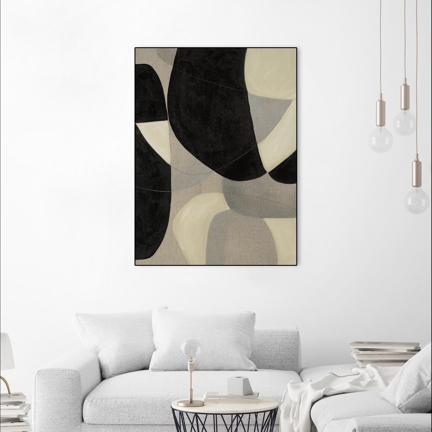 Gravity IV by Kippi Leonard on GIANT ART - blacks organic shapes