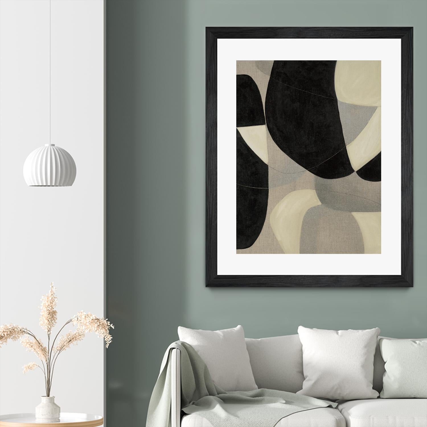 Gravity IV by Kippi Leonard on GIANT ART - blacks organic shapes