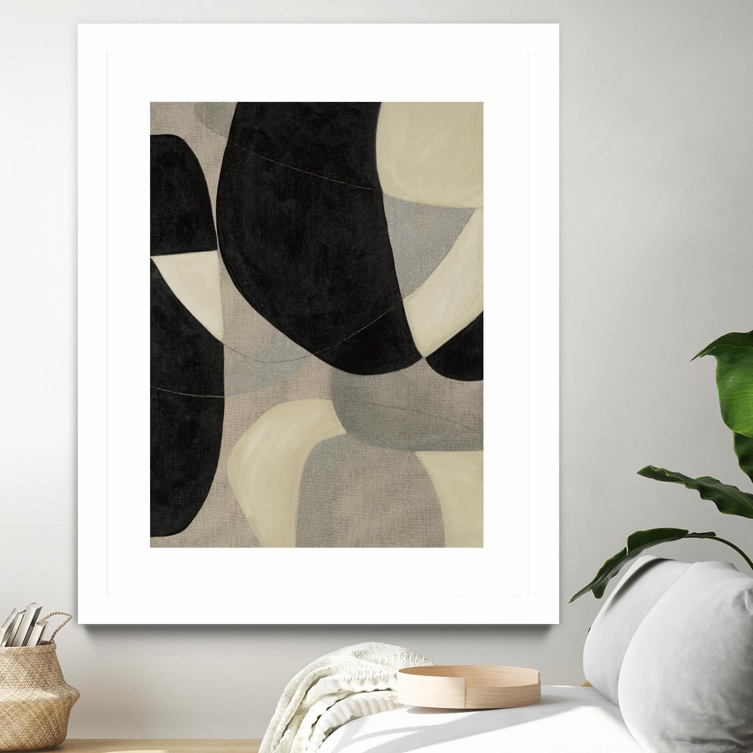 Gravity IV by Kippi Leonard on GIANT ART - blacks organic shapes