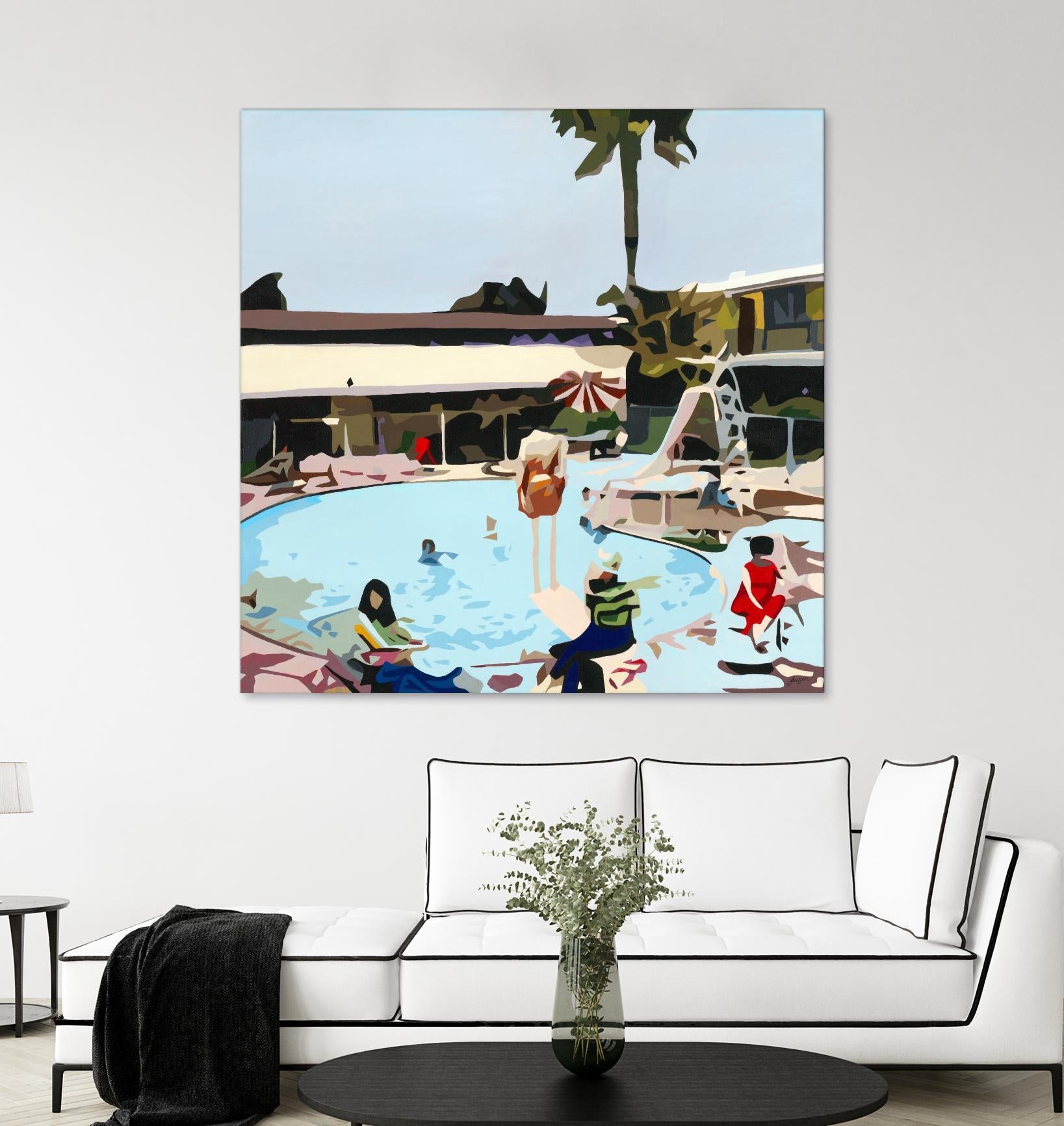 Off The Deep by Beth Ann Lawson on GIANT ART - blues coastal pool