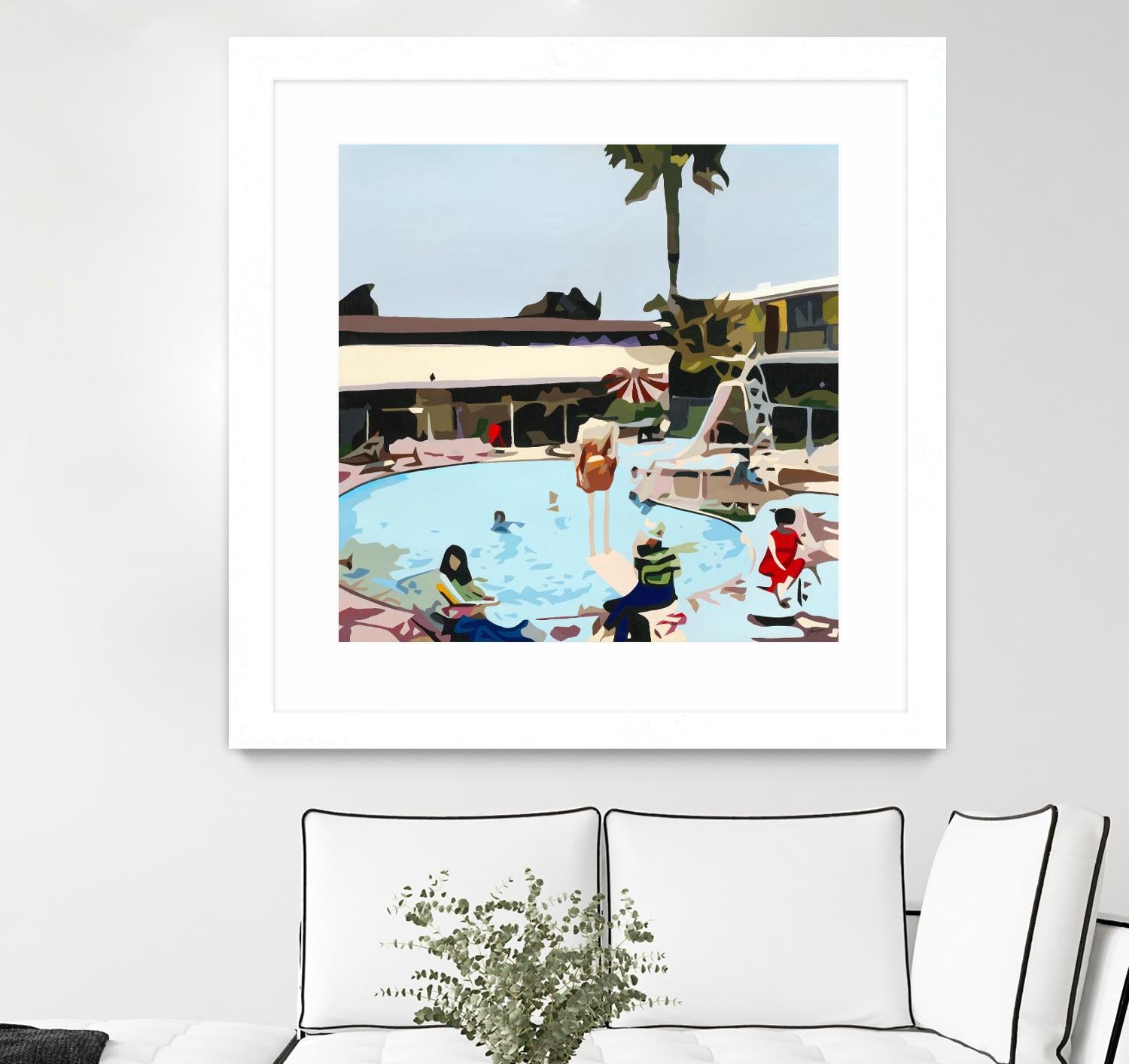 Off The Deep by Beth Ann Lawson on GIANT ART - blues coastal pool