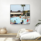 Off The Deep by Beth Ann Lawson on GIANT ART - blues coastal pool