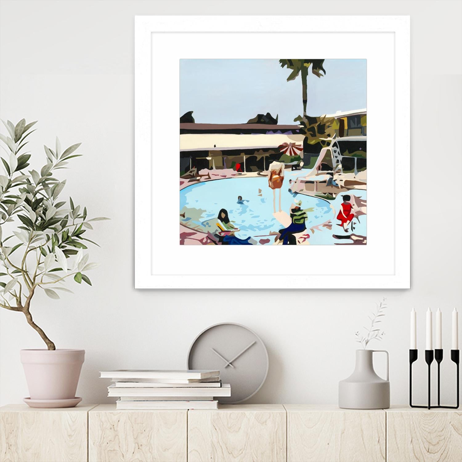 Off The Deep by Beth Ann Lawson on GIANT ART - blues coastal pool