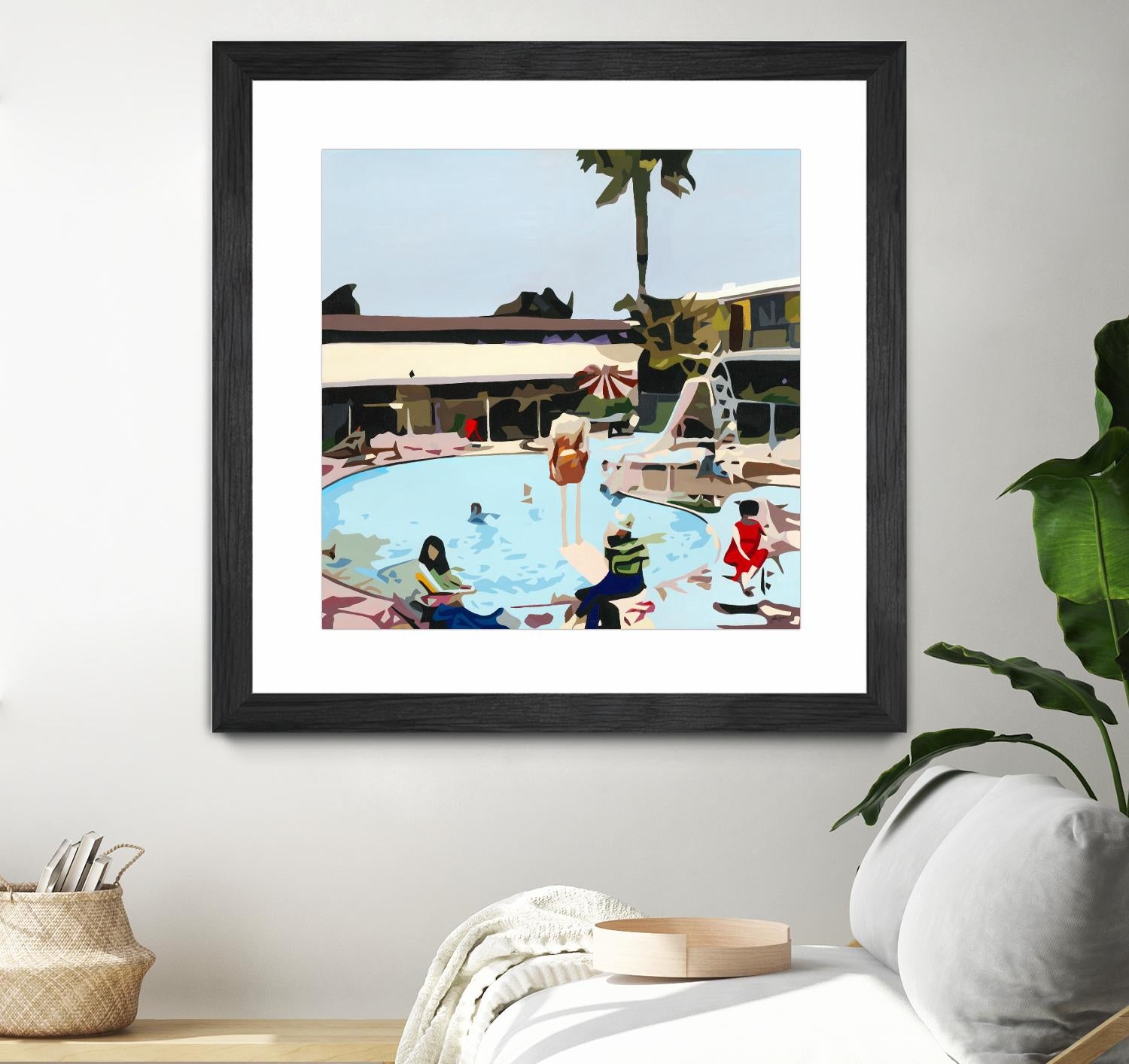 Off The Deep by Beth Ann Lawson on GIANT ART - blues coastal pool