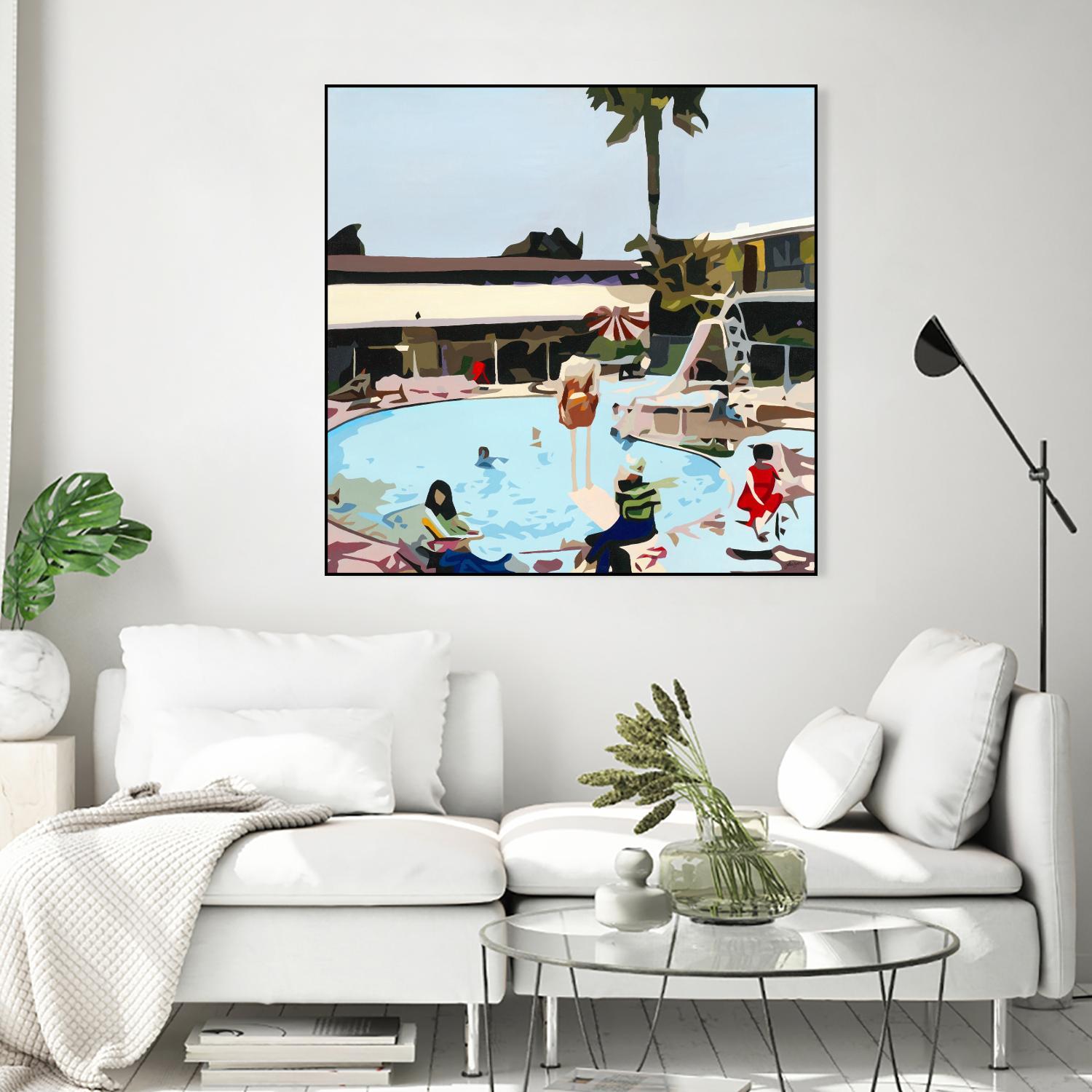 Off The Deep by Beth Ann Lawson on GIANT ART - blues coastal pool