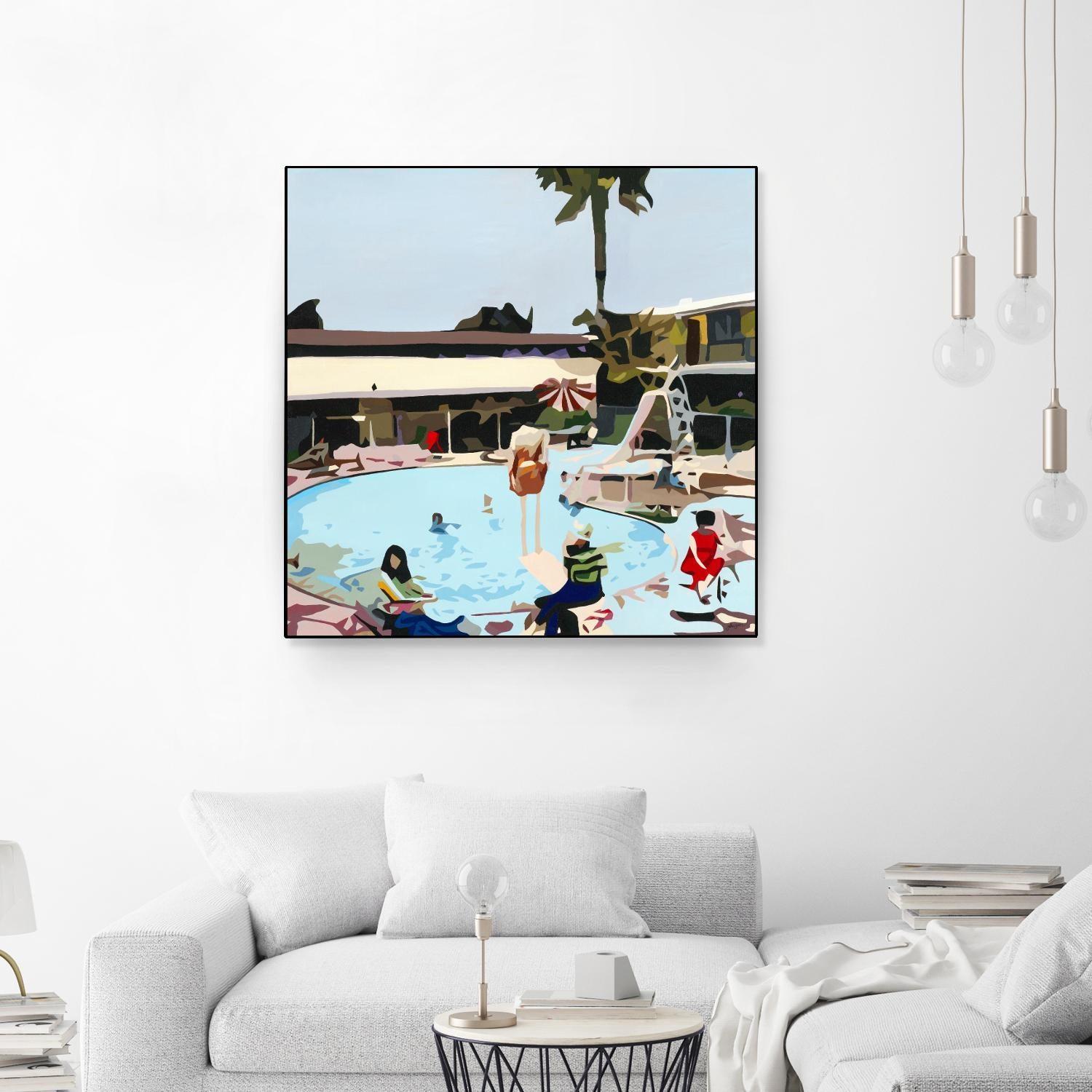 Off The Deep by Beth Ann Lawson on GIANT ART - blues coastal pool