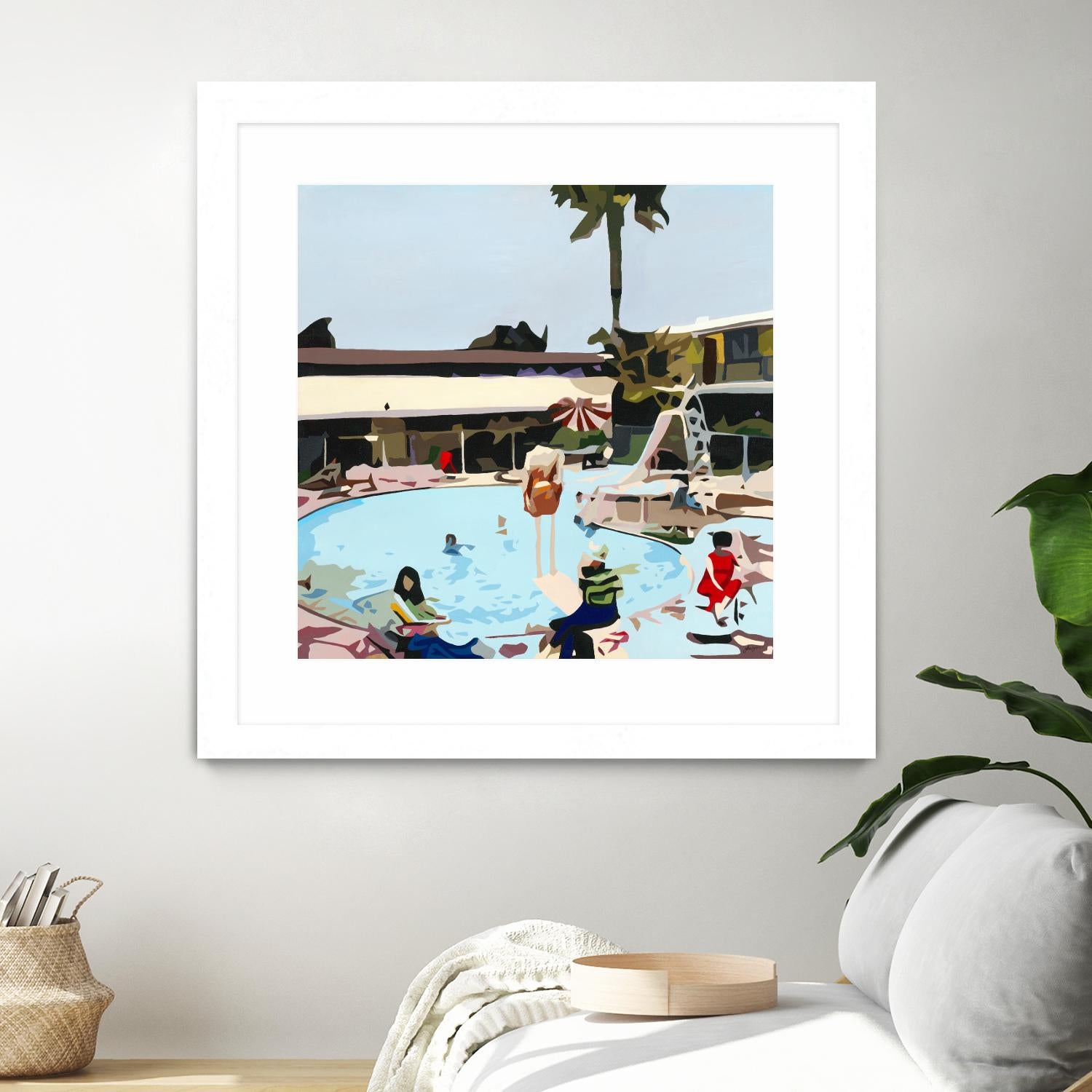 Off The Deep by Beth Ann Lawson on GIANT ART - blues coastal pool