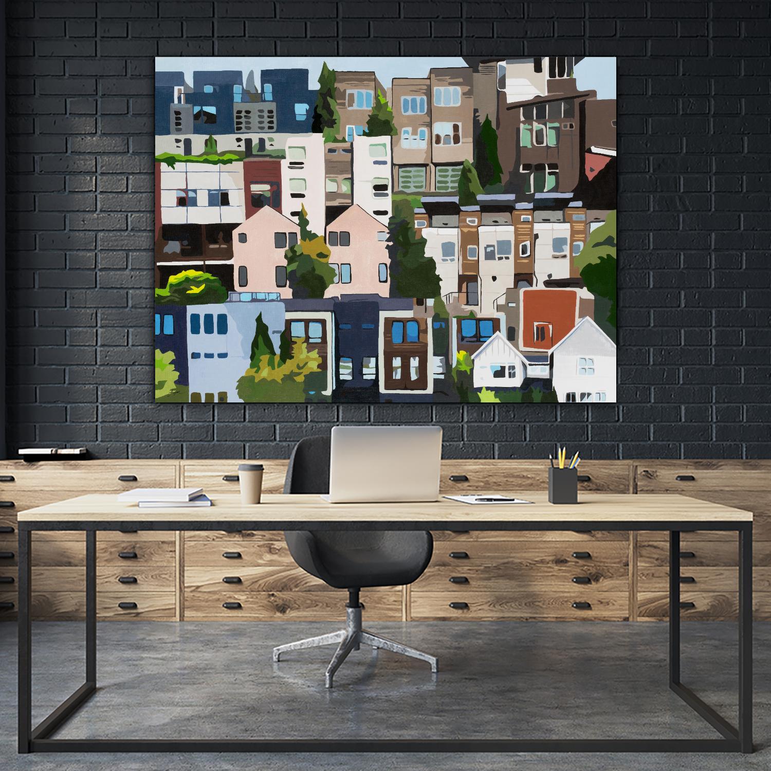 SoundHouse by Beth Ann Lawson on GIANT ART - grays cityscapes neighborhood