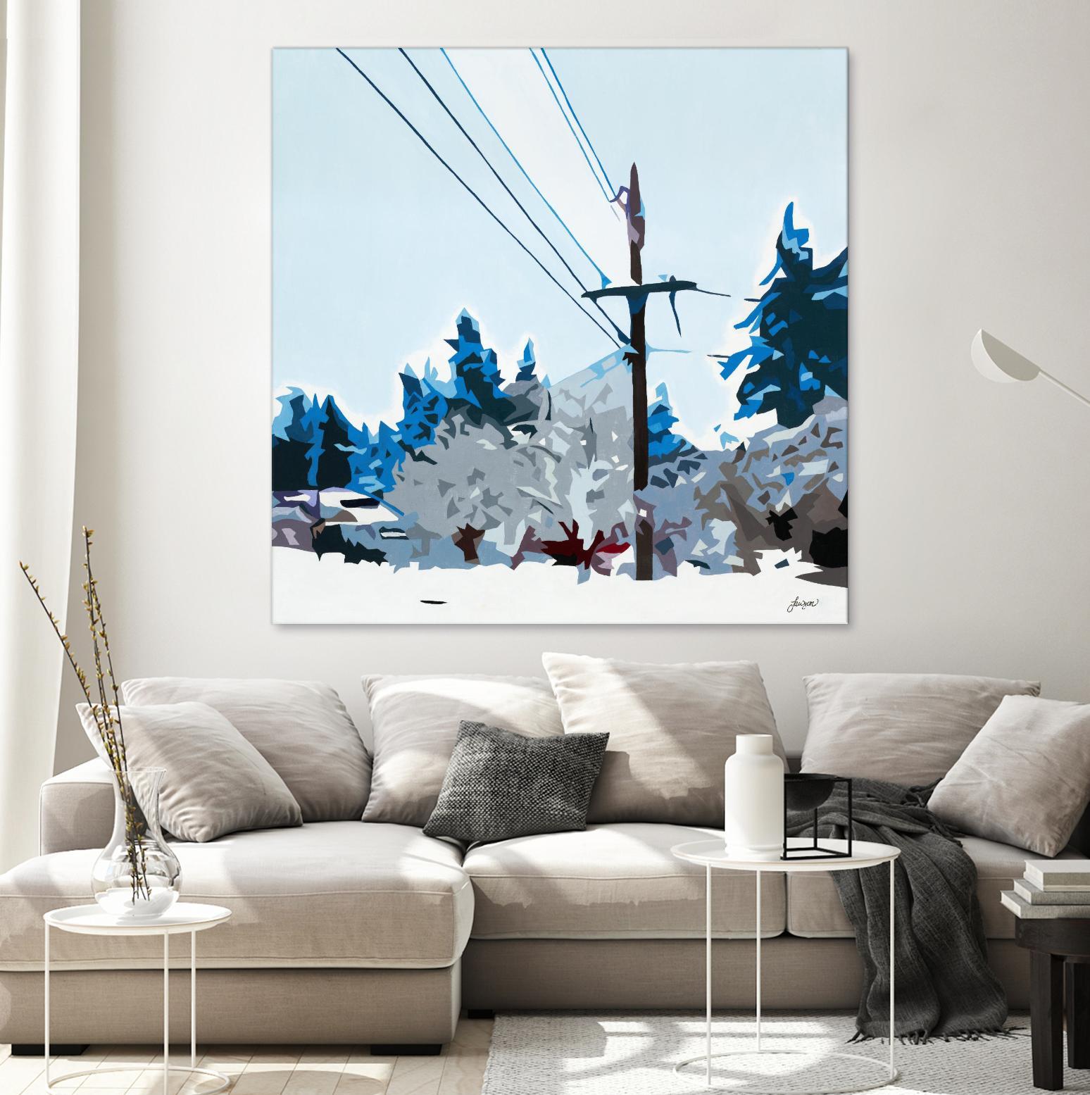 Winterhood 2020 by Beth Ann Lawson on GIANT ART - blues scenic winter