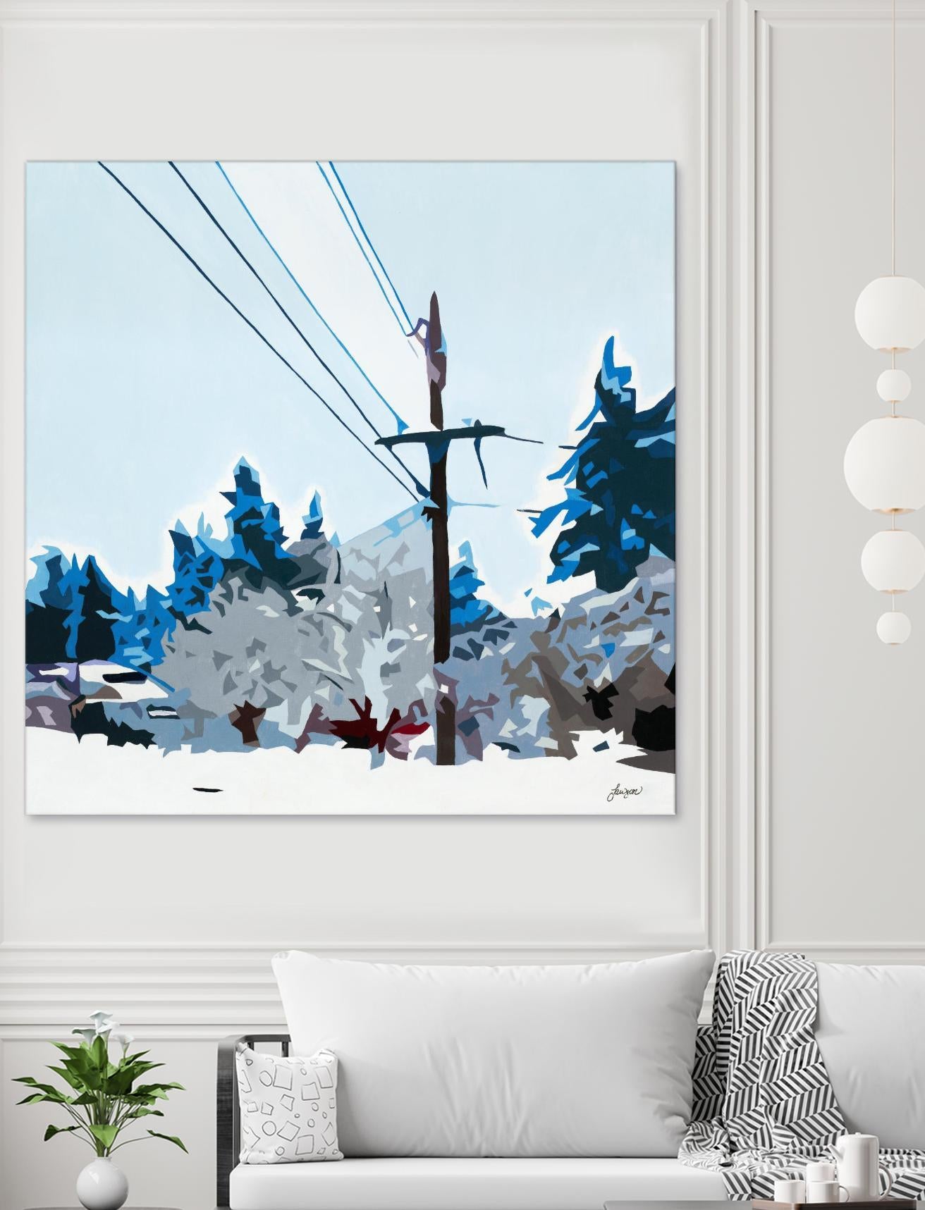 Winterhood 2020 by Beth Ann Lawson on GIANT ART - blues scenic winter