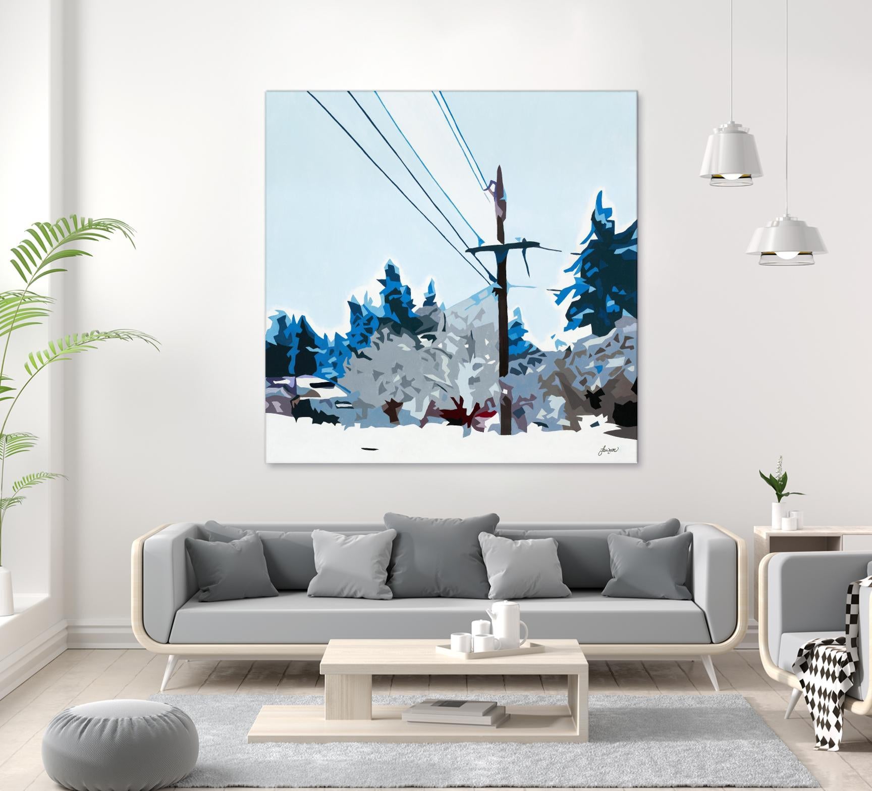 Winterhood 2020 by Beth Ann Lawson on GIANT ART - blues scenic winter