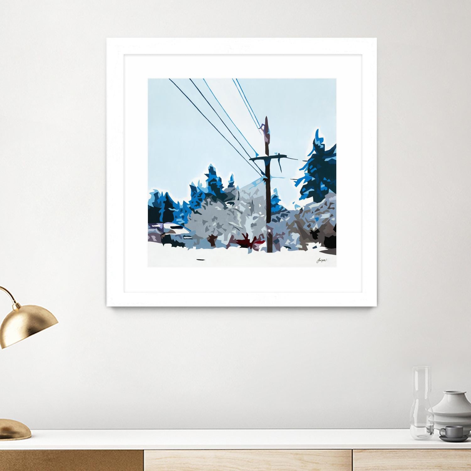 Winterhood 2020 by Beth Ann Lawson on GIANT ART - blues scenic winter