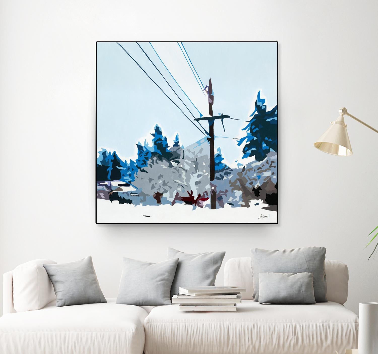 Winterhood 2020 by Beth Ann Lawson on GIANT ART - blues scenic winter