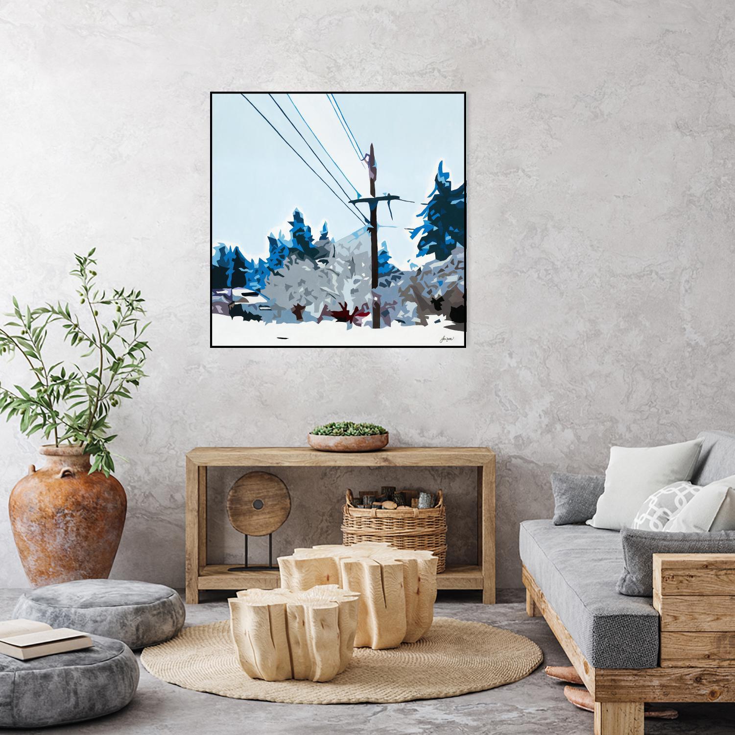 Winterhood 2020 by Beth Ann Lawson on GIANT ART - blues scenic winter