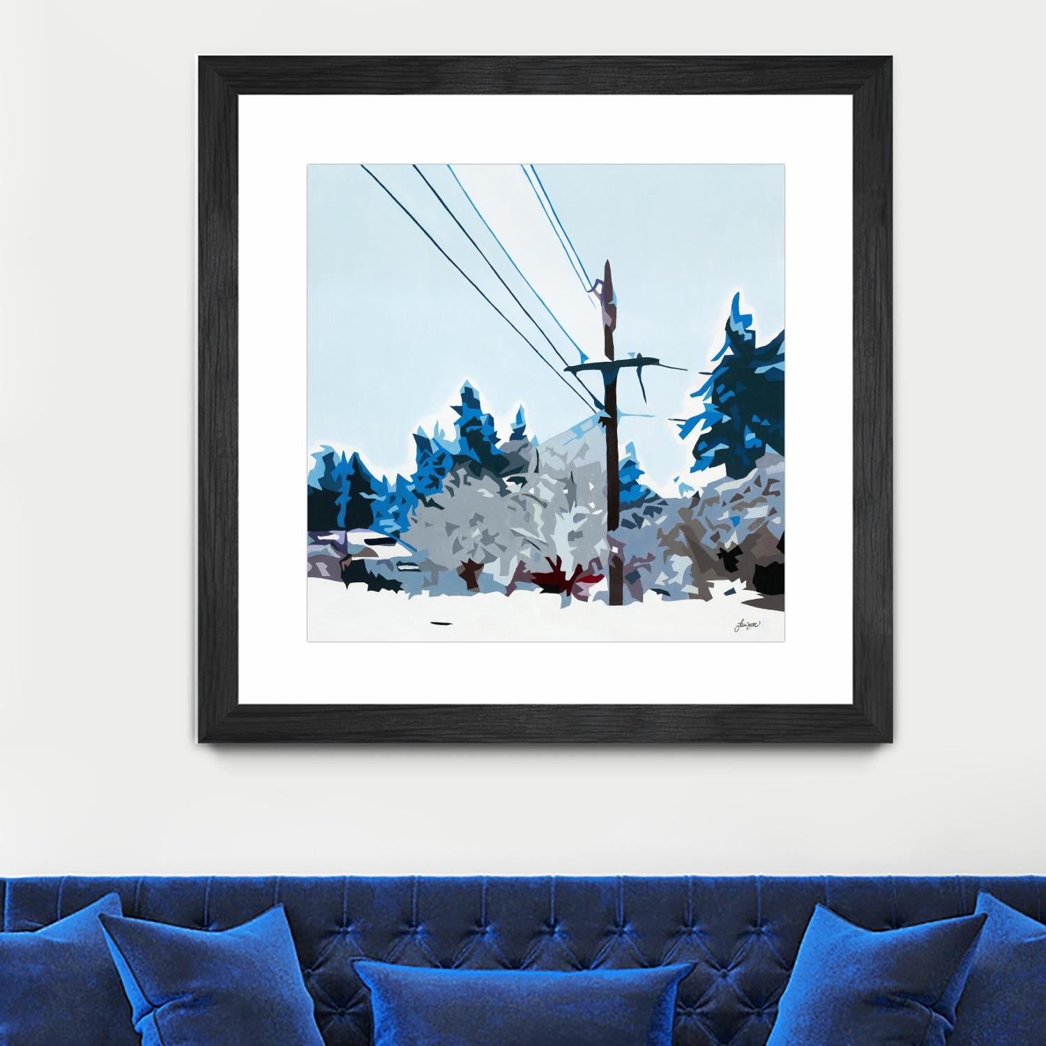 Winterhood 2020 by Beth Ann Lawson on GIANT ART - blues scenic winter