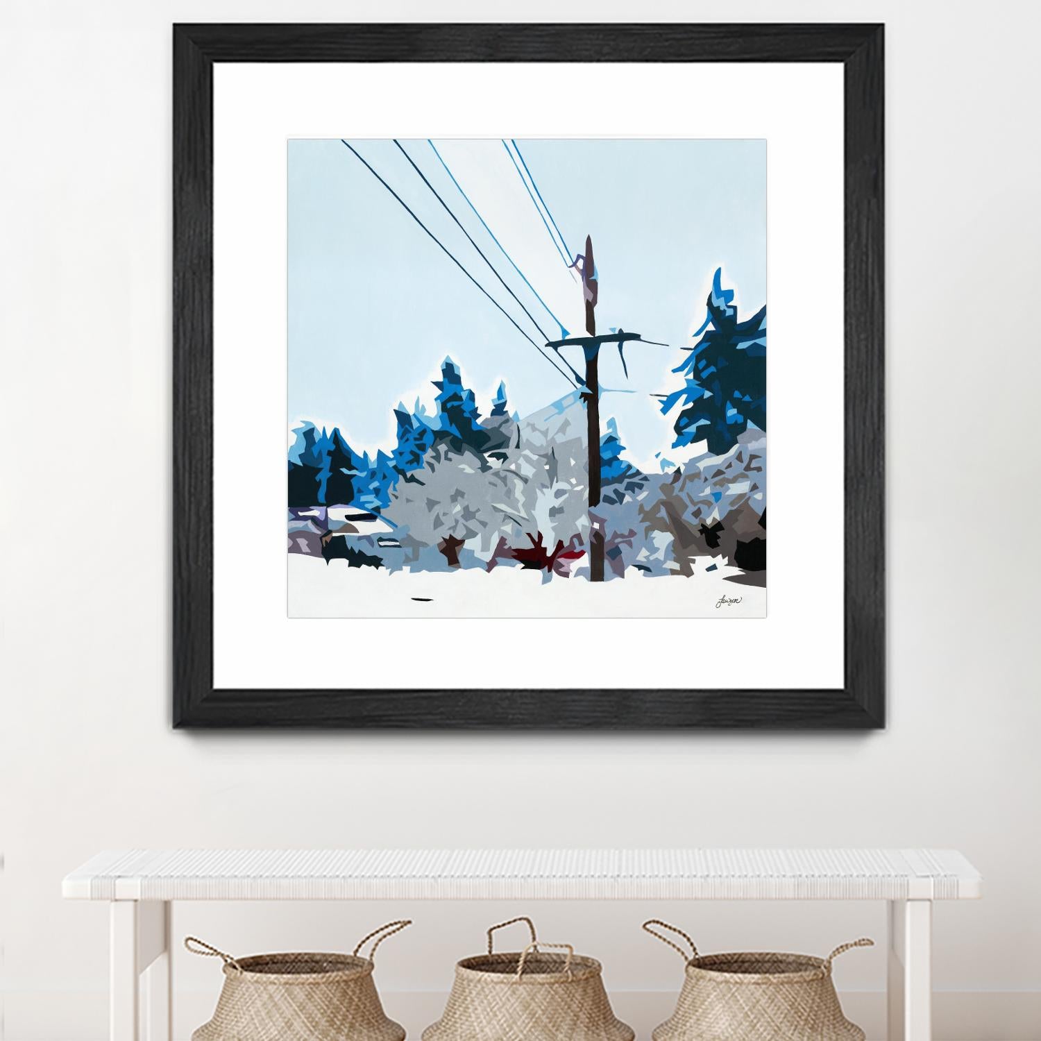 Winterhood 2020 by Beth Ann Lawson on GIANT ART - blues scenic winter