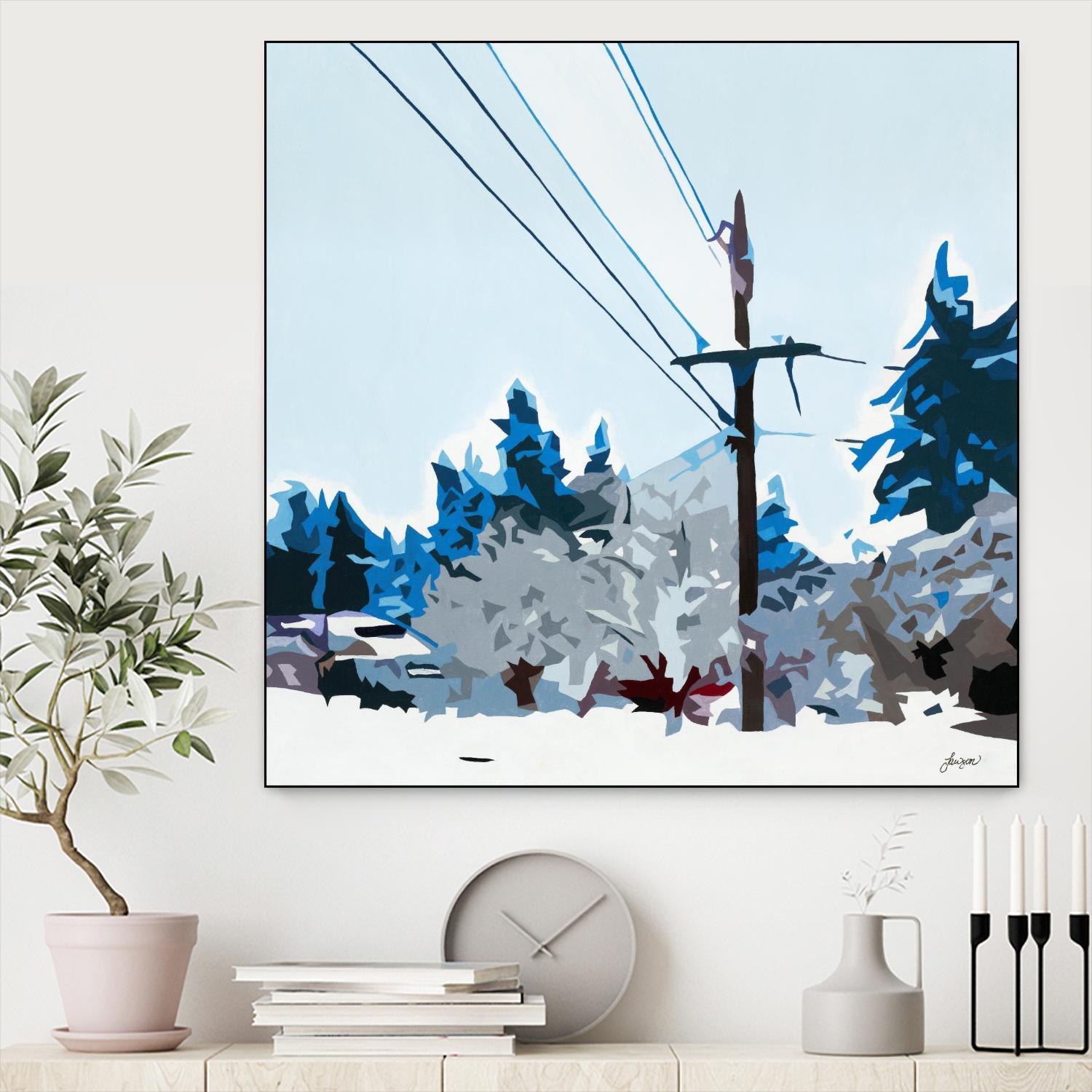 Winterhood 2020 by Beth Ann Lawson on GIANT ART - blues scenic winter