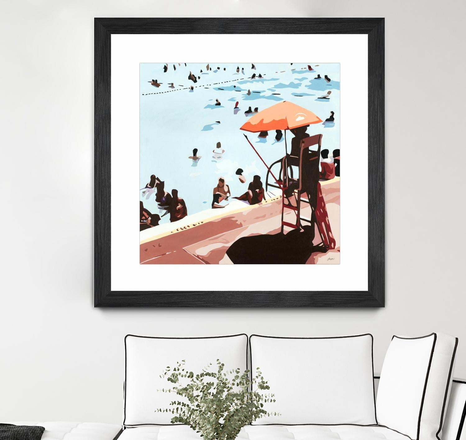 IT'S ALL GOING JUST SWIMMINGLY by Bethann Lawson on GIANT ART - blue coastal social