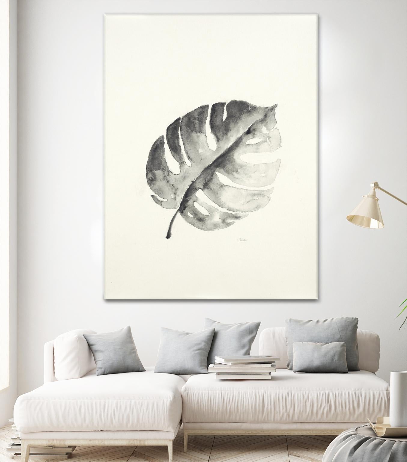 Black & White Palm I by Patti Mann on GIANT ART - grey botany