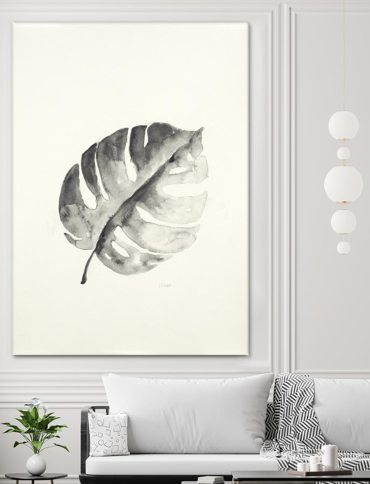 Black & White Palm I by Patti Mann on GIANT ART - grey botany