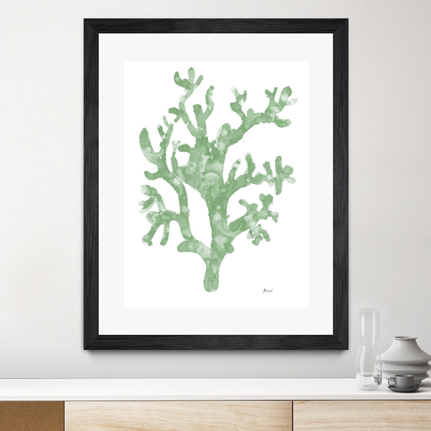 Sea Coral I V1 by Patti Mann on GIANT ART - blacks organic shapes