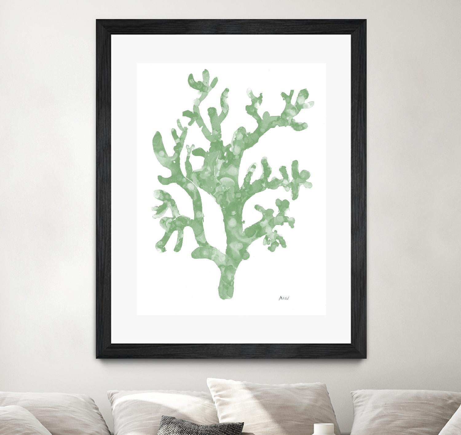 Sea Coral I V1 by Patti Mann on GIANT ART - blacks organic shapes