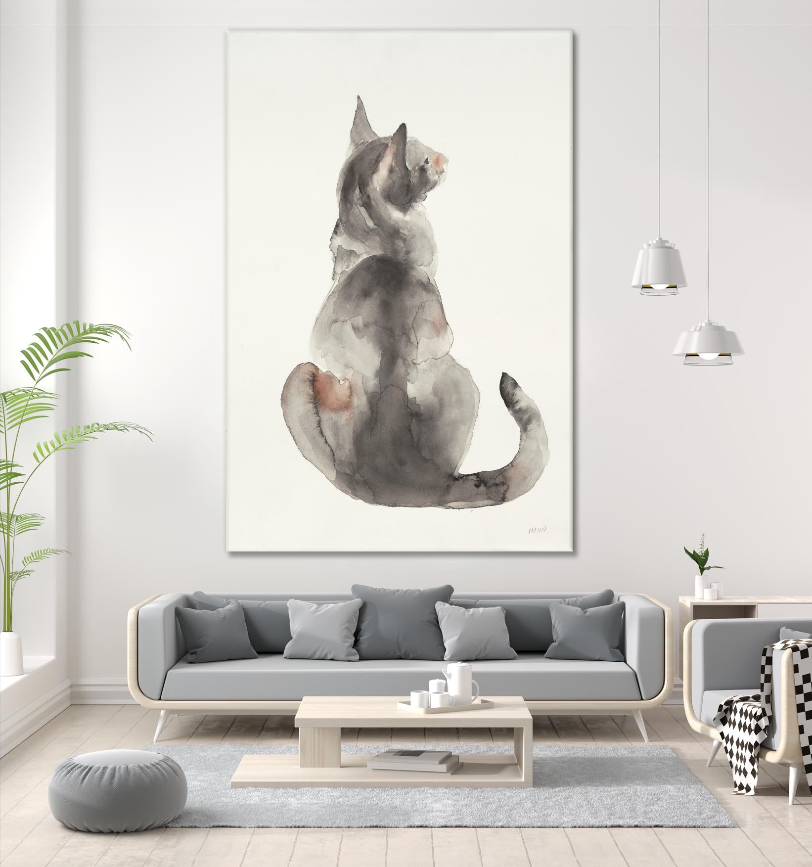 Poise I by Patti Mann on GIANT ART - grays cats