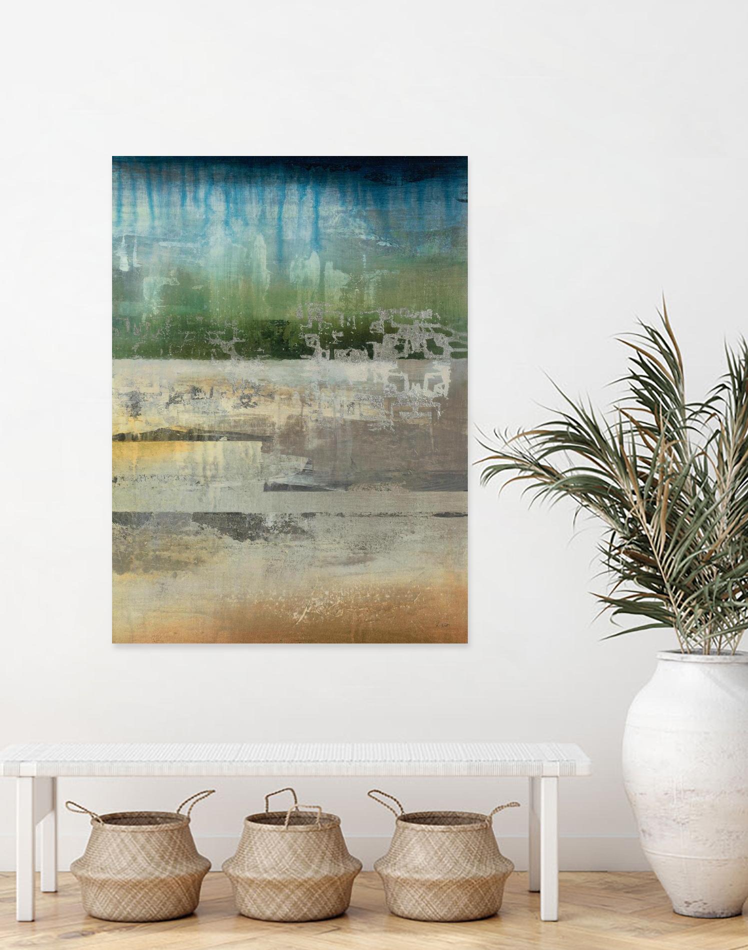 Shades Of Sunset V4 by K. Nari on GIANT ART - blues abstract abstract landscapes