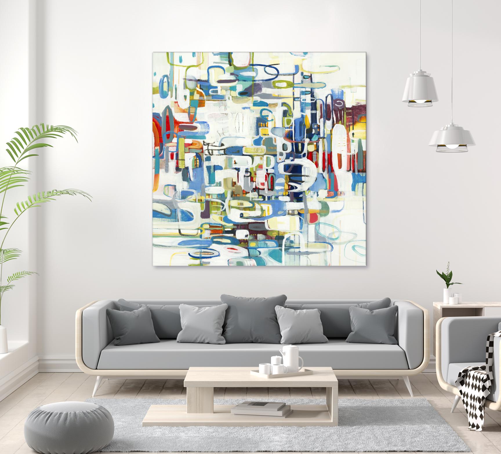 Retroactive by Lisa Ridgers on GIANT ART - blues, greens abstract