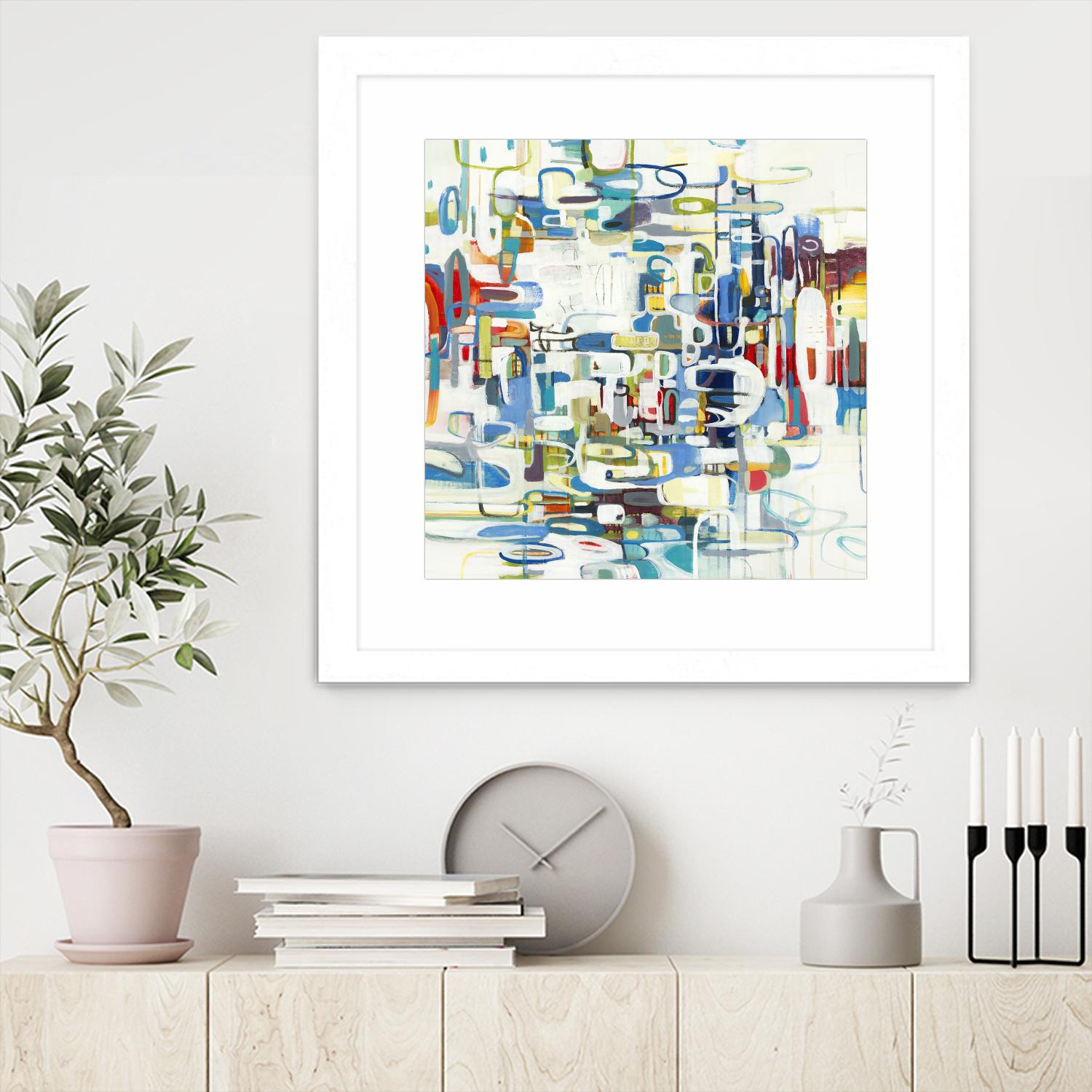 Retroactive by Lisa Ridgers on GIANT ART - blues, greens abstract