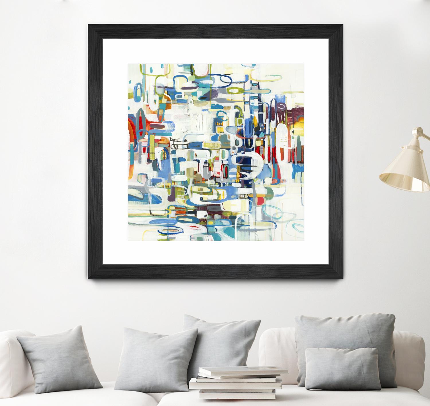 Retroactive by Lisa Ridgers on GIANT ART - blues, greens abstract