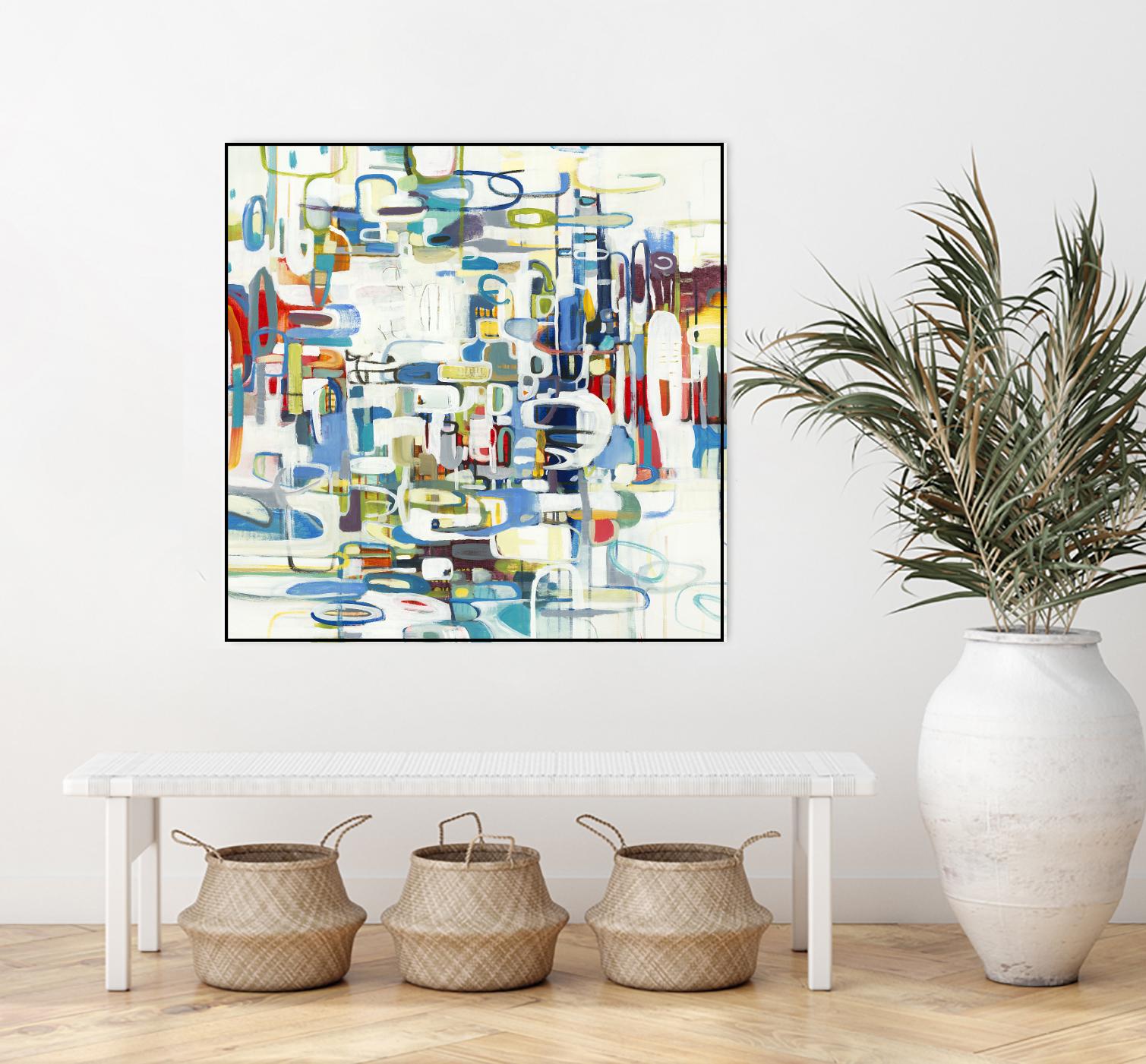 Retroactive by Lisa Ridgers on GIANT ART - blues, greens abstract