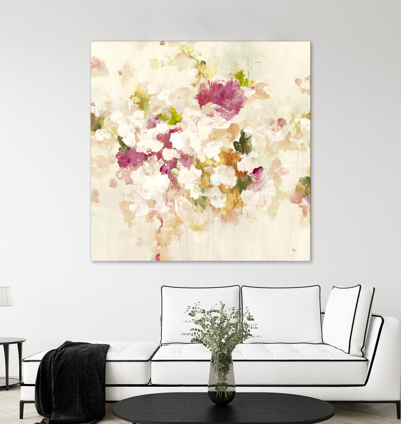 Floral Blush V4 by Lisa Ridgers on GIANT ART - whites & creams abstracted florals