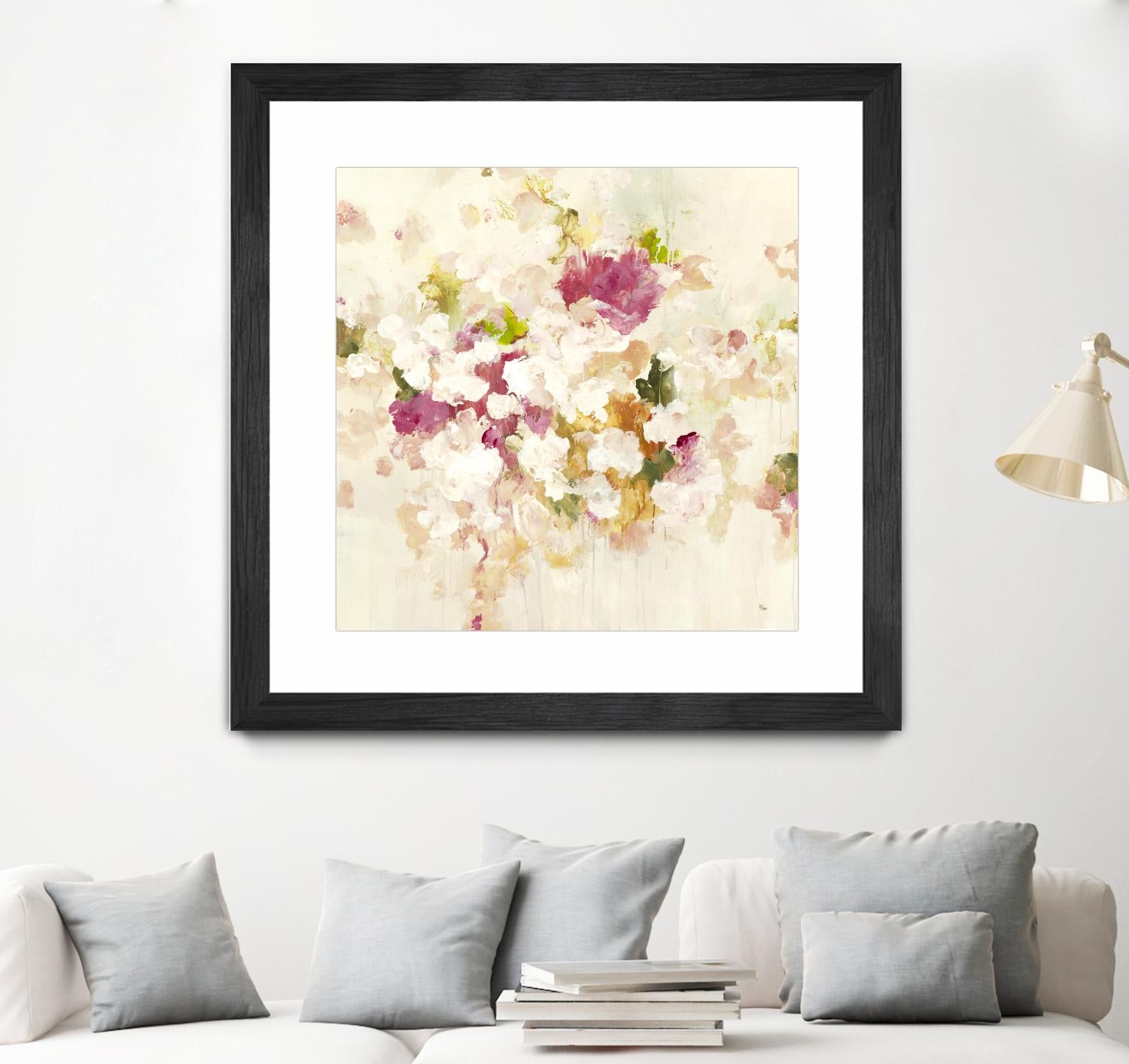 Floral Blush V4 by Lisa Ridgers on GIANT ART - whites & creams abstracted florals