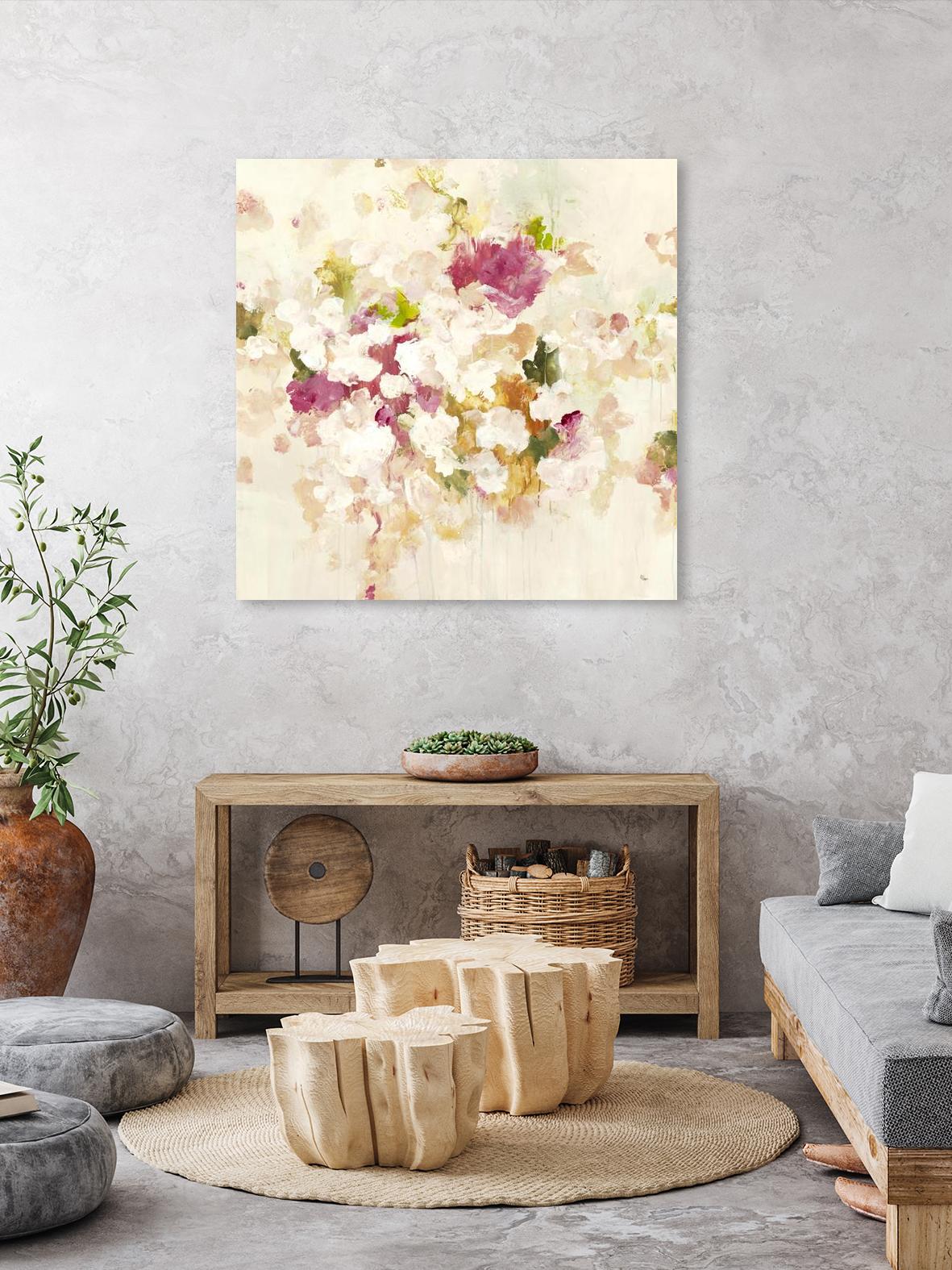 Floral Blush V4 by Lisa Ridgers on GIANT ART - whites & creams abstracted florals